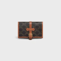 JEWELRY POUCH IN TRIOMPHE CANVAS AND CALFSKIN