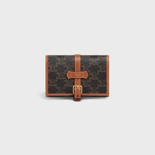 JEWELRY POUCH IN TRIOMPHE CANVAS AND CALFSKIN