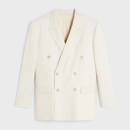 Jude jacket in lightweight striped wool