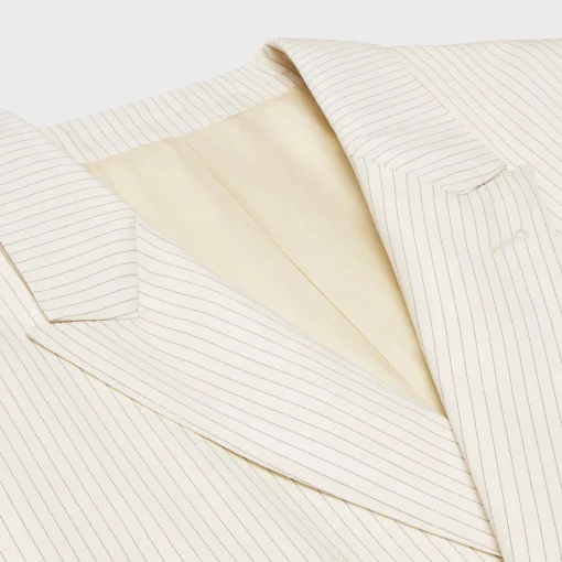 Jude jacket in lightweight striped wool