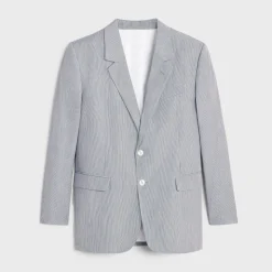 jude jacket in striped cotton