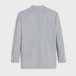 jude jacket in striped cotton