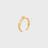 Knot Double Cuff in Brass with Gold Finish