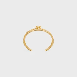 Knot Double Cuff in Brass with Gold Finish