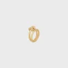 Knot Double Ring in Brass with Gold Finish