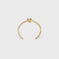 Knot Extra-Thin Bracelet in Brass with Gold finish