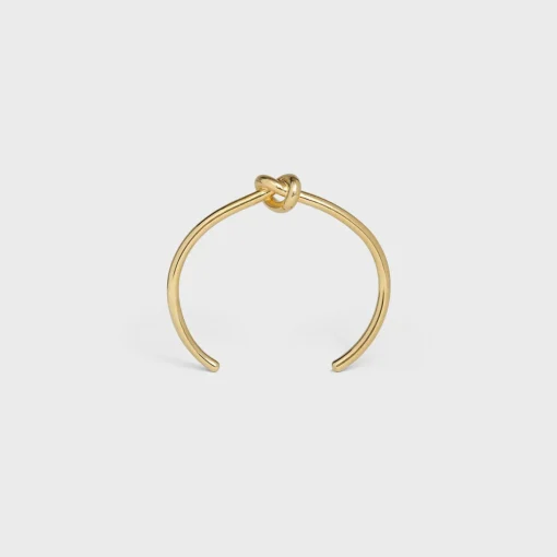 Knot Extra-Thin Bracelet in Brass with Gold finish
