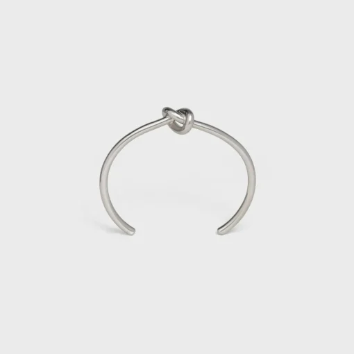 Knot Extra-Thin Bracelet in Brass with Rhodium finish