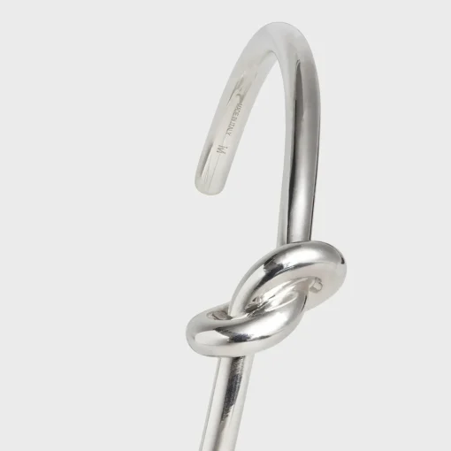 Knot Extra-Thin Bracelet in Brass with Rhodium finish