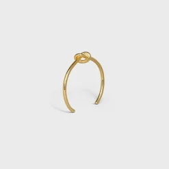 Knot Extra-Thin Bracelet in Brass with Gold finish