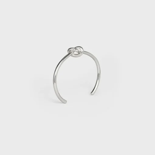 Knot Extra-Thin Bracelet in Brass with Rhodium finish