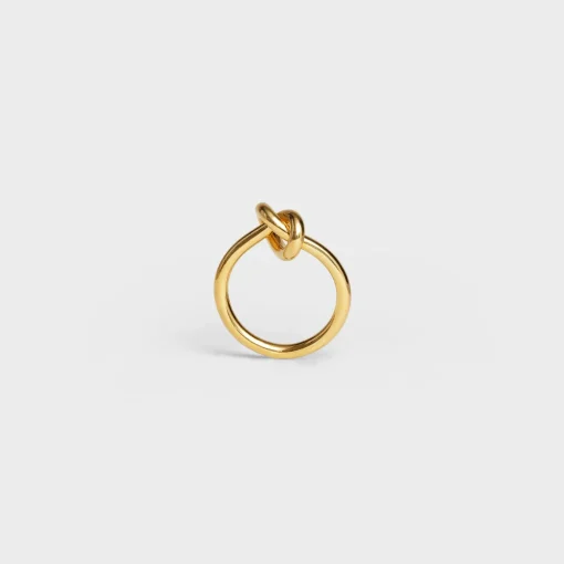 Knot Ring in Brass with Gold finish