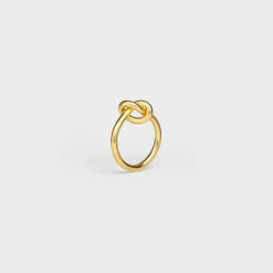 Knot Ring in Brass with Gold finish