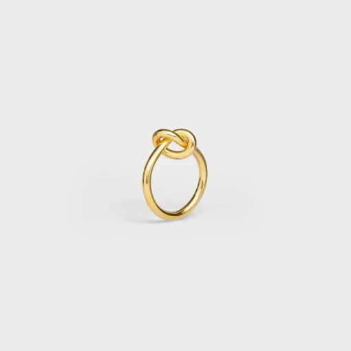 Knot Ring in Brass with Gold finish