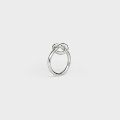 Knot Ring in Brass with Rhodium finish