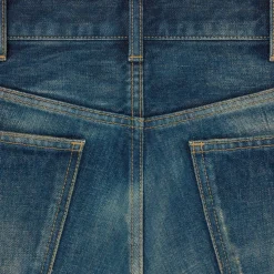 kurt jeans in destroyed blue marble denim