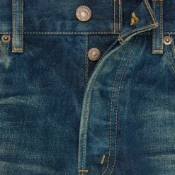 kurt jeans in destroyed blue marble denim