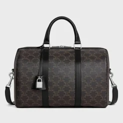 LARGE BOSTON in Triomphe Canvas & calfskin