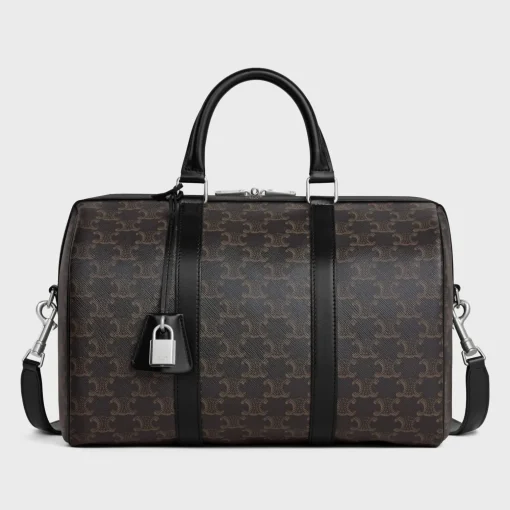 LARGE BOSTON in Triomphe Canvas & calfskin