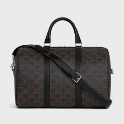 LARGE BOSTON in Triomphe Canvas & calfskin