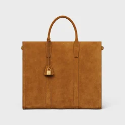 Large cabas in Suede calfskin