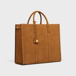 Large cabas in Suede calfskin