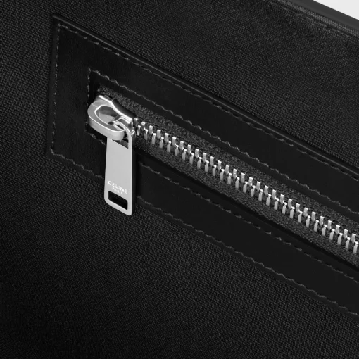Large cabas in Triomphe canvas and calfskin