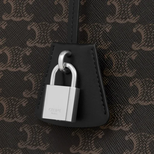 Large cabas in Triomphe canvas and calfskin