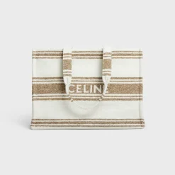 Large Cabas Thais in STRIPED TEXTILE WITH CELINE JACQUARD