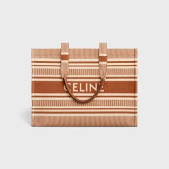 Large Cabas Thais in STRIPED TEXTILE WITH CELINE