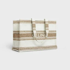 Large Cabas Thais in STRIPED TEXTILE WITH CELINE JACQUARD