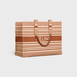 Large Cabas Thais in STRIPED TEXTILE WITH CELINE