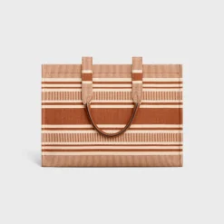 Large Cabas Thais in STRIPED TEXTILE WITH CELINE