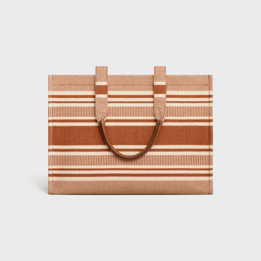 Large Cabas Thais in STRIPED TEXTILE WITH CELINE