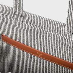 Large Cabas Thais in STRIPED TEXTILE
