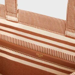 Large Cabas Thais in STRIPED TEXTILE WITH CELINE