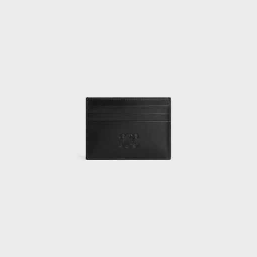 LARGE CARD HOLDER in Satinated calfskin with triomphe embossed