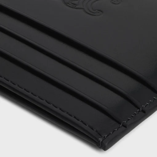 LARGE CARD HOLDER in Satinated calfskin with triomphe embossed