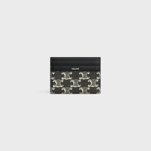 LARGE CARD HOLDER in Triomphe canvas two-tone and calfskin