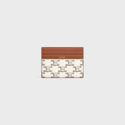 LARGE CARD HOLDER in Triomphe Canvas and calfskin