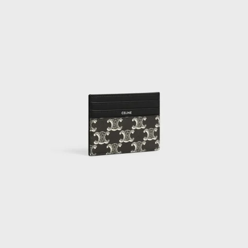 LARGE CARD HOLDER in Triomphe canvas two-tone and calfskin