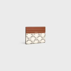 LARGE CARD HOLDER in Triomphe Canvas and calfskin