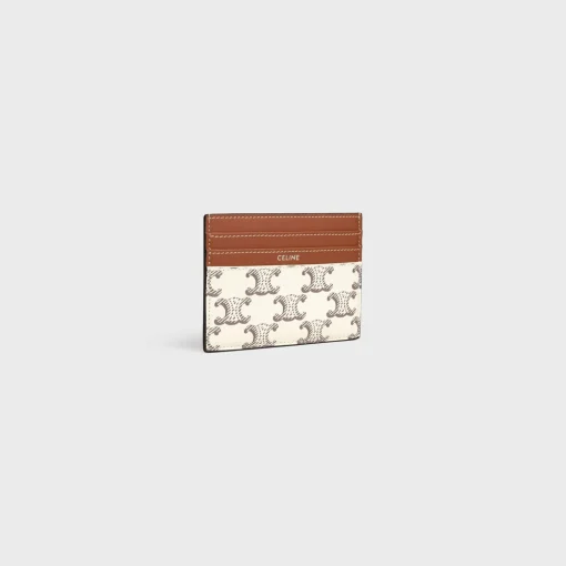LARGE CARD HOLDER in Triomphe Canvas and calfskin