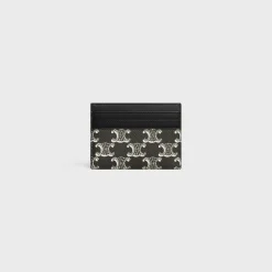 LARGE CARD HOLDER in Triomphe canvas two-tone and calfskin