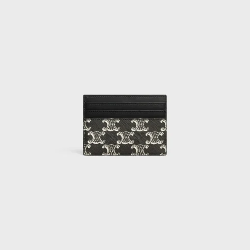 LARGE CARD HOLDER in Triomphe canvas two-tone and calfskin