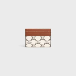 LARGE CARD HOLDER in Triomphe Canvas and calfskin