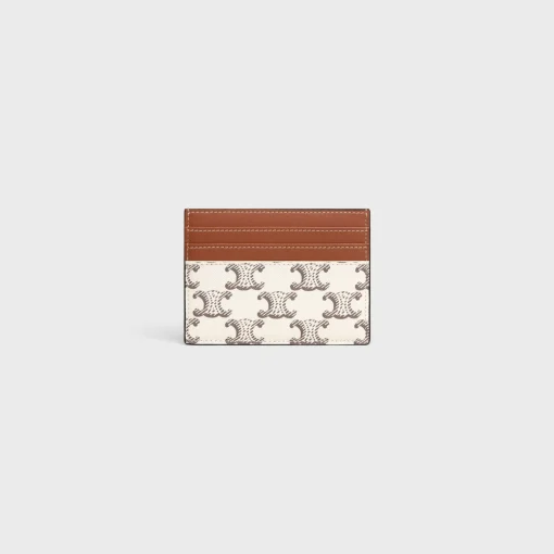 LARGE CARD HOLDER in Triomphe Canvas and calfskin