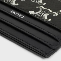 LARGE CARD HOLDER in Triomphe canvas two-tone and calfskin