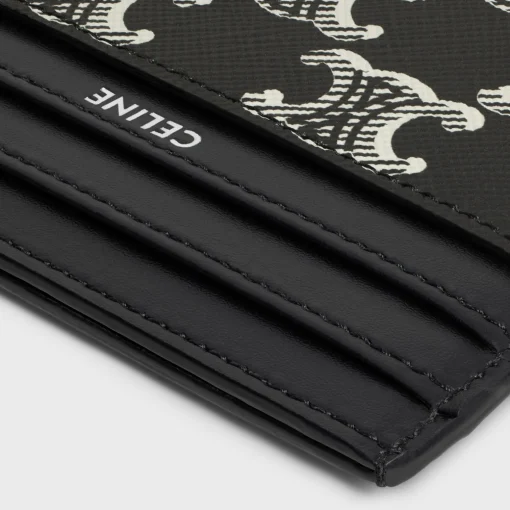 LARGE CARD HOLDER in Triomphe canvas two-tone and calfskin