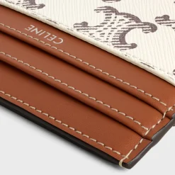 LARGE CARD HOLDER in Triomphe Canvas and calfskin